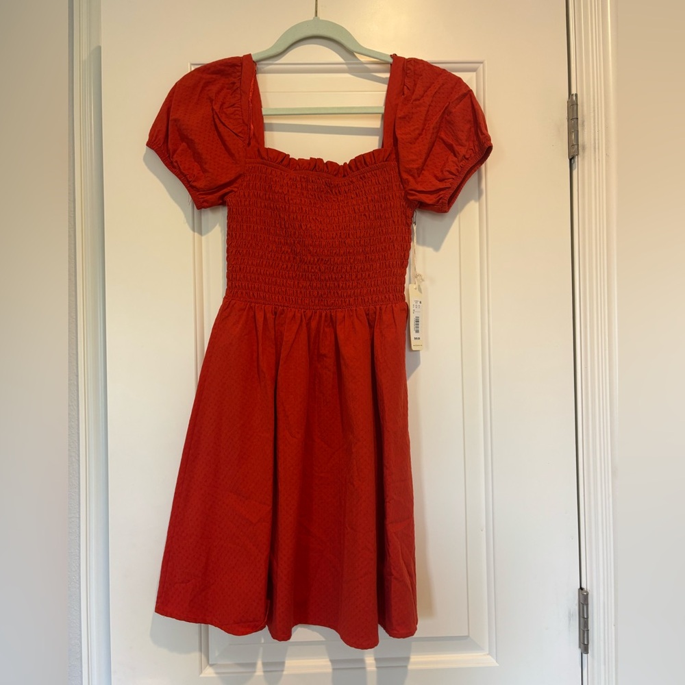 Red Smocked Dress